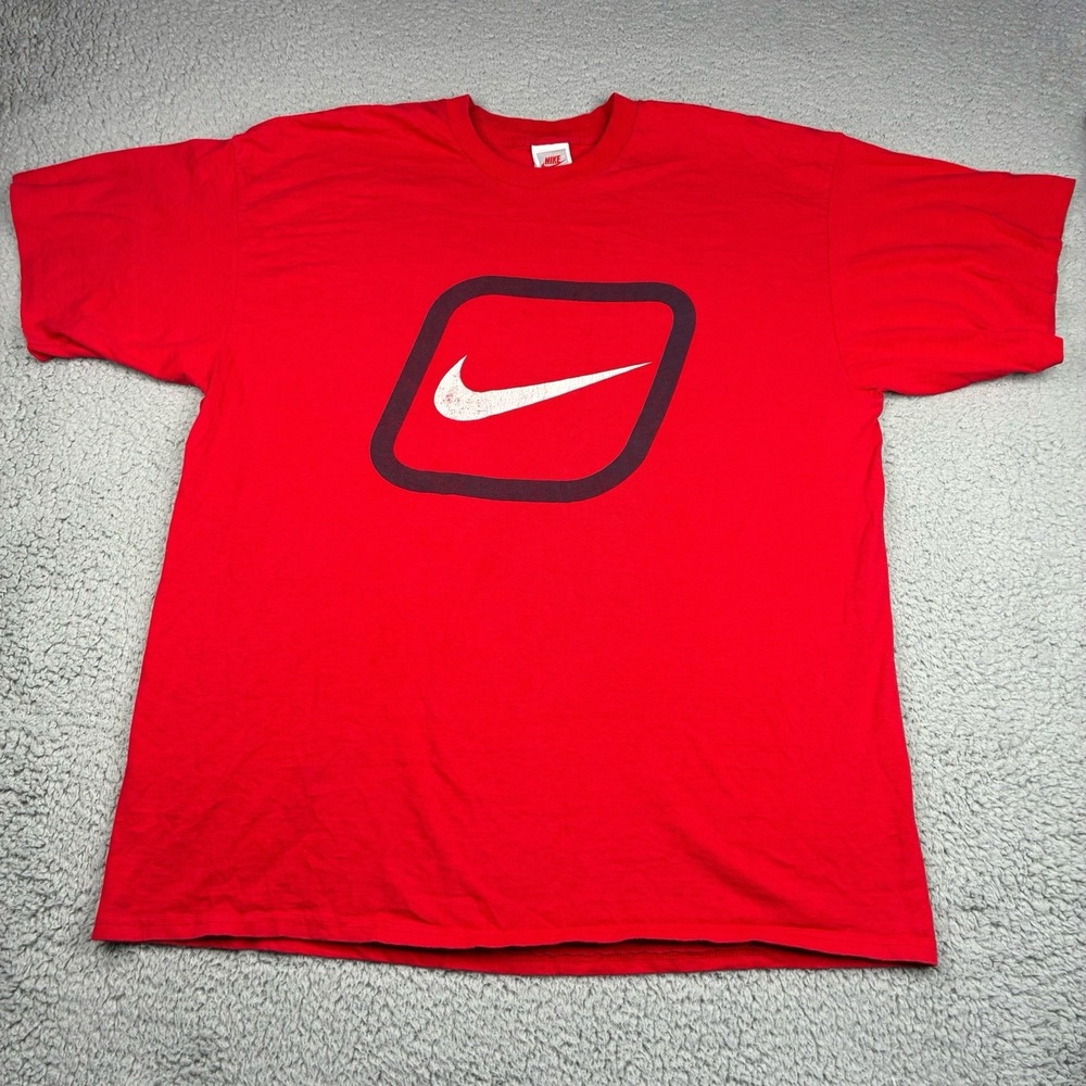 Vintage Nike T-Shirt Men's XXL Red Single Stitch Swoosh Made in USA 90s